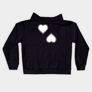 dotted heart pattern Kids Hoodie